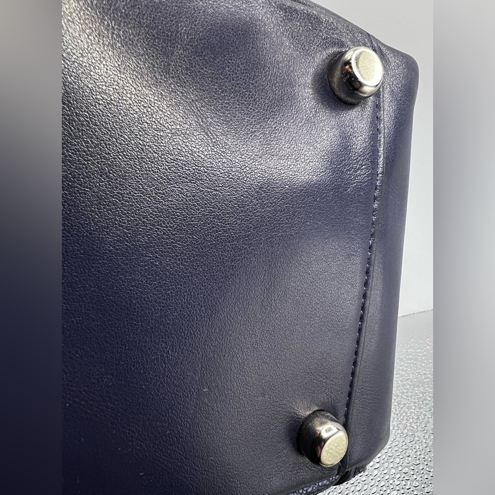 🛑SOLD🛑 Coach Navy Blue Morgan Patchwork Leather Satchel NWT Fast Shipping F36698 - Picture 11 of 14